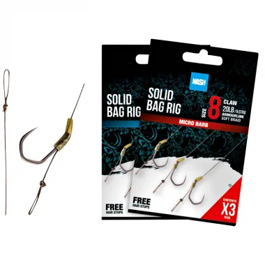 Nash Solid Bag Rig, Barbed Aktuell
