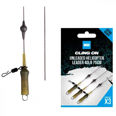 Nash Ready Tied Unleaded Helicopter Leader 75cm Billig