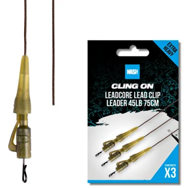 Nash Cling On Leadcore Lead Clip Leader 75cm Nur Heute