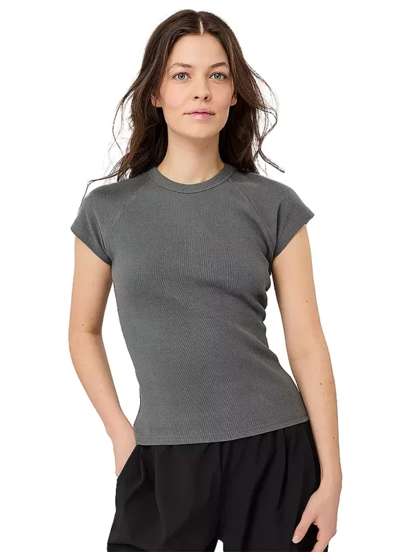 Finale Aktion MANDALADamen Yogashirt Slim Fit Ribbed