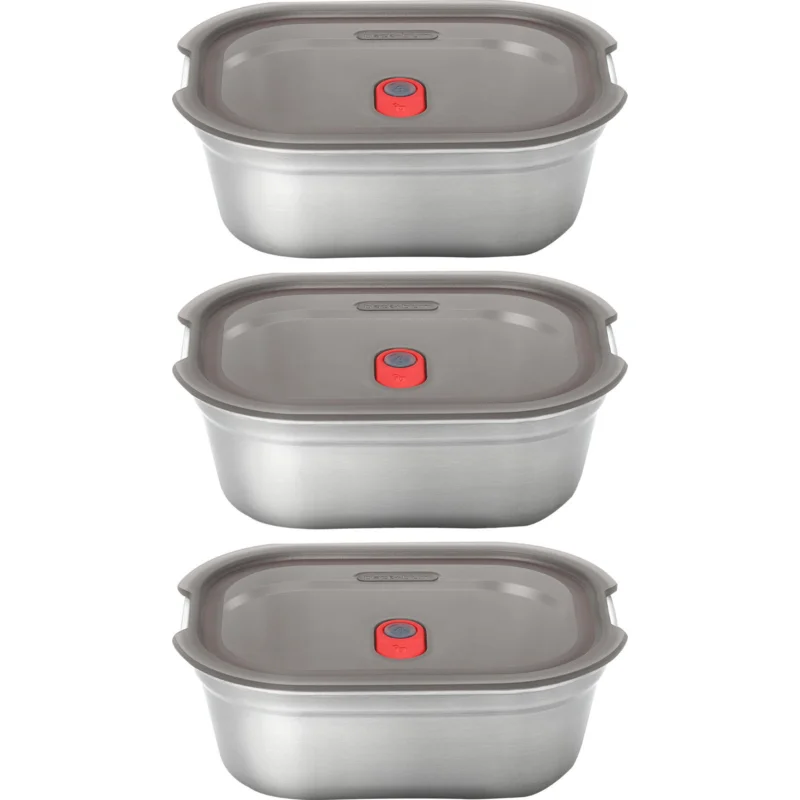 Super-Preis black+blum Steel Food Box Set 900 ml - Multifunktionsboxen