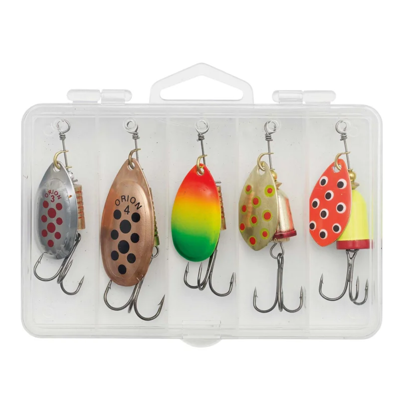 Nur Heute Kinetic CT Trout Mix Forellen Spinner Angelset - 5 Forellenköder mit Box
