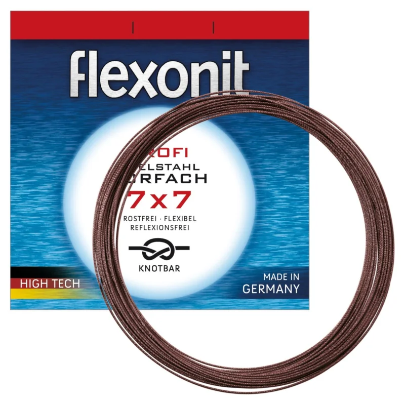 flexonit 7x7 Meterware 0,45mm/20,0kg/500m Stahlvorfach Bestpreis