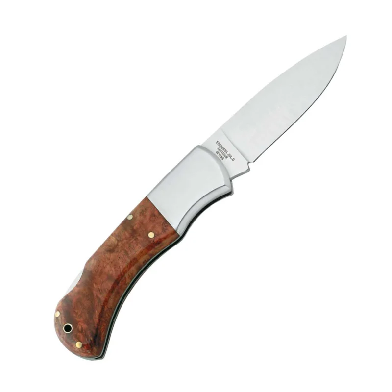 Markenware Herbertz Taschenmesser AISI 420 18cm Wurzelholz-Schalen