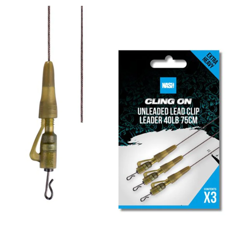 Super-Preis Nash Cling On Unleaded Lead Clip Leader 75cm Karpfenangeln Zubehör