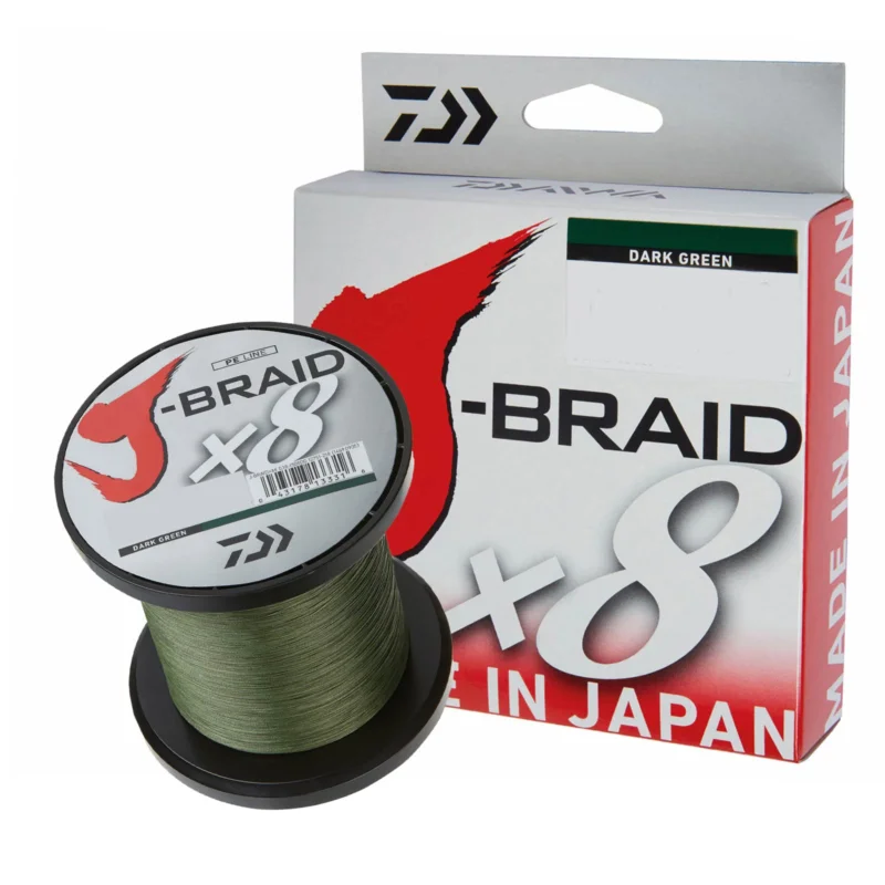 Daiwa J-Braid X8 0.20mm-150m Dunkelgrün Geflochtene Schnur Beliebt