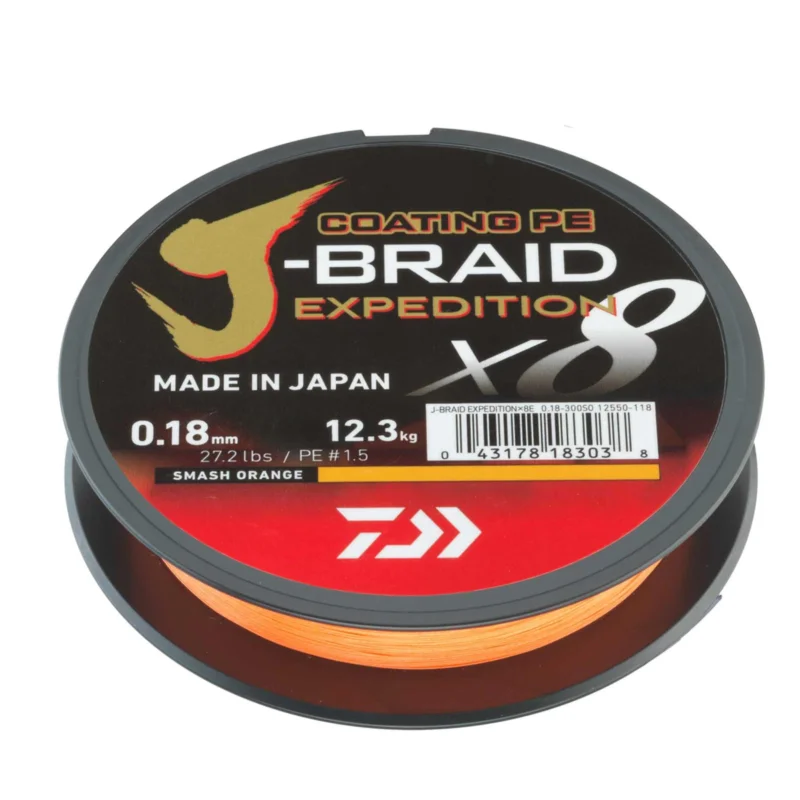 Expressversand Daiwa J-Braid Exped. X8E 0.32mm-300m smash orange Geflochtene Schnur