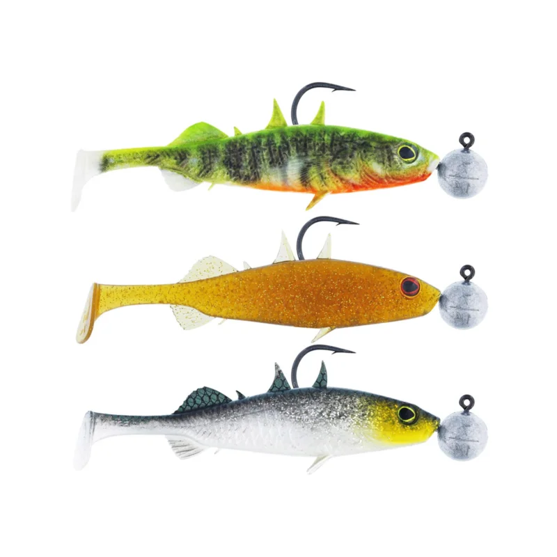 Westin Stanley The Stickleback Shadtail R 'N R 5,5cm 5g #2/0 Dark Water Mix 10 3pcs Gummifischset Neue Ware