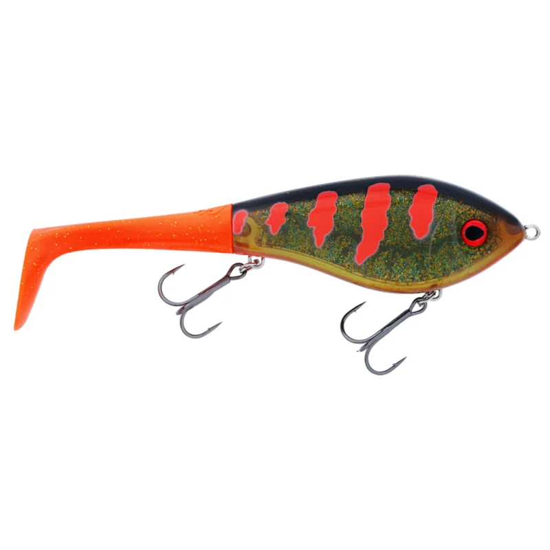 Letzte Chance Westin Swim Tail 12cm 68g Sinking 3D Motoroil Blood 1 Body 2 Tails Hybrid-Wobbler