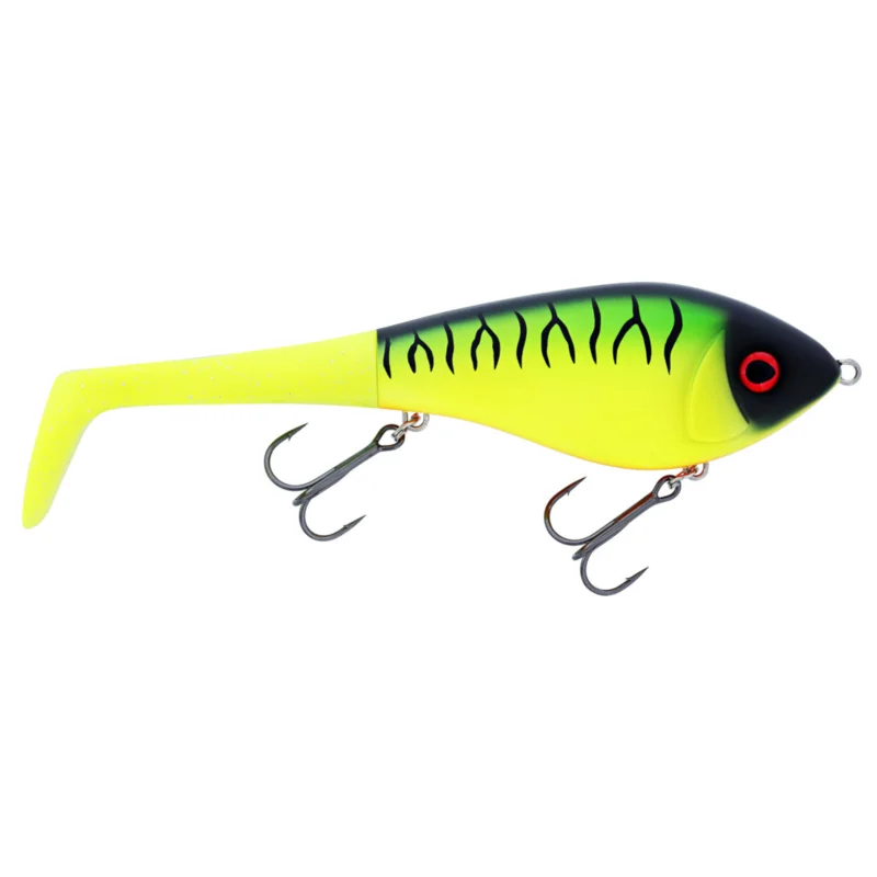 Saisonangebot Westin Swim Tail 12cm 68g Sinking Firetiger 1 Body 2 Tails Hybrid-Wobbler