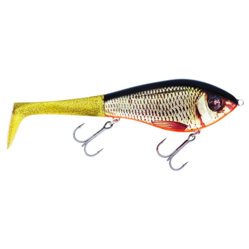 Kracherpreis Westin Swim Tail 12cm 68g Sinking Real Rudd 1 Body 2 Tails Hybrid-Wobbler