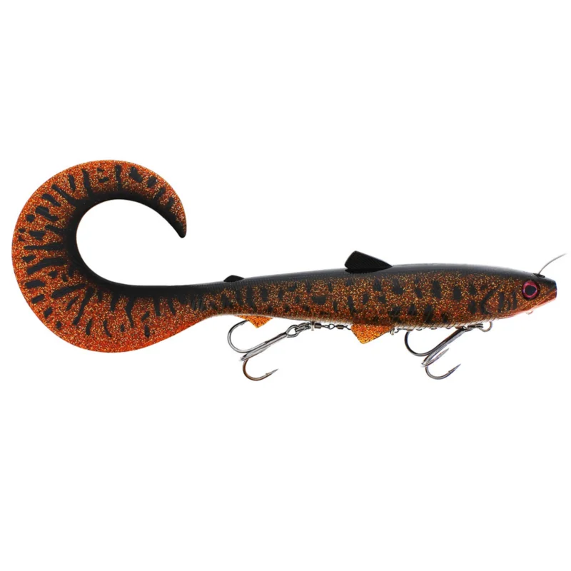 Westin Bullteez Curltail Inline 33cm 230g Sinking Motoroil Burbot Gummifisch montiert Must-Have