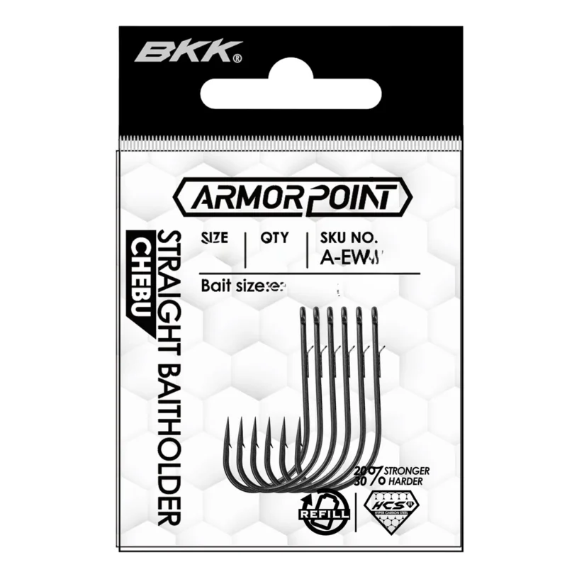 BKK ARMORPOINT - STRAIGHT BAITHOLDER - Chebu 2/0# Einzelhaken Neue Ware
