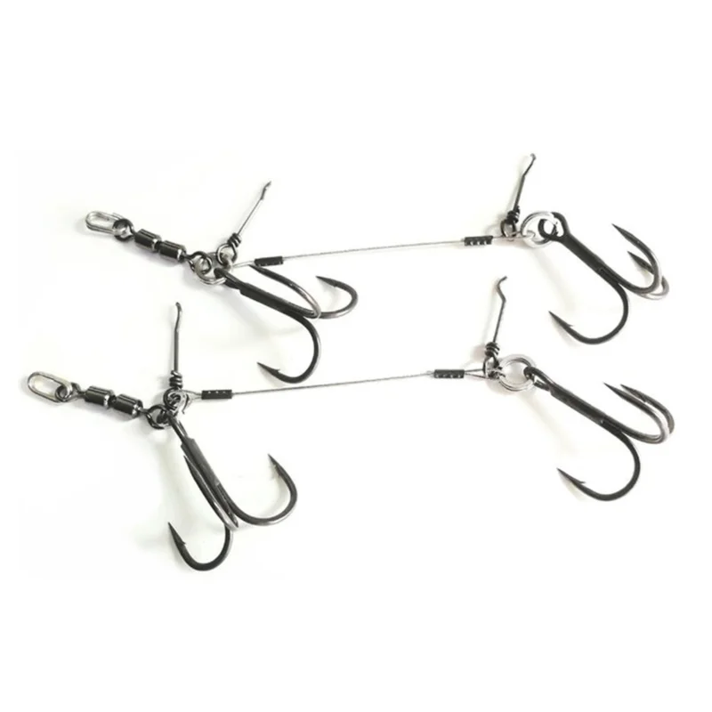 Billig Pikecraft Double Swivel Stinger Rig L BKK 1/0 2pcs