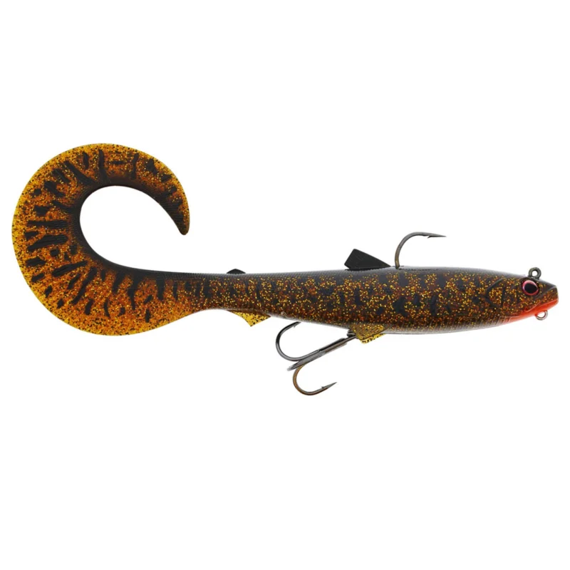 Westin Bullteez Curltail R2F 16cm 35g Sinking Motoroil Burbot 1Pc Gummifisch Markenprodukt