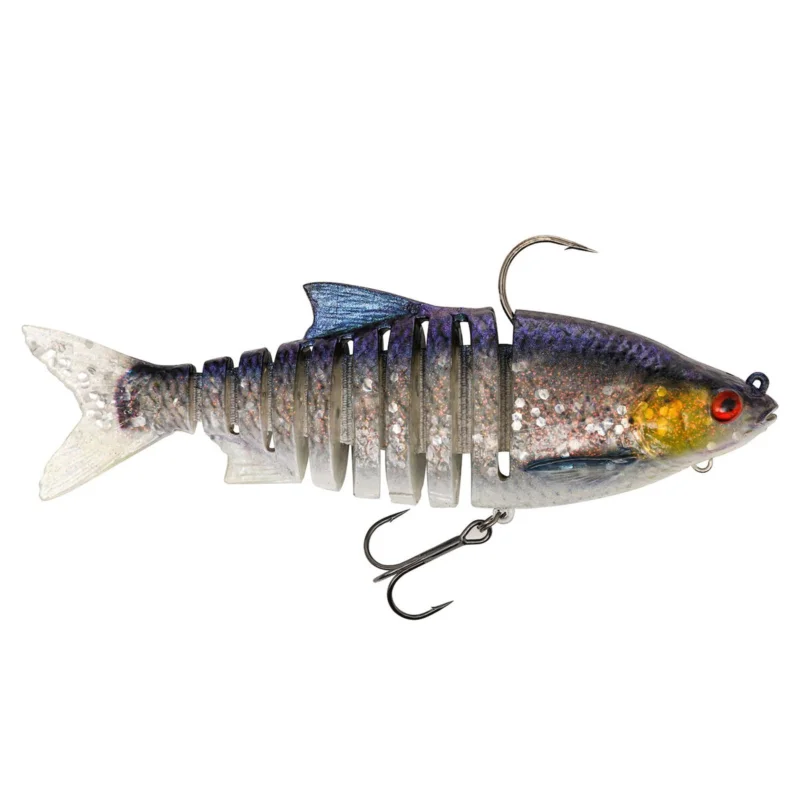 Saisonangebot Westin Ricky The Roach Multi Jointed R2F 14cm 41g Sinking Headlight UV Roach Gummifisch montiert