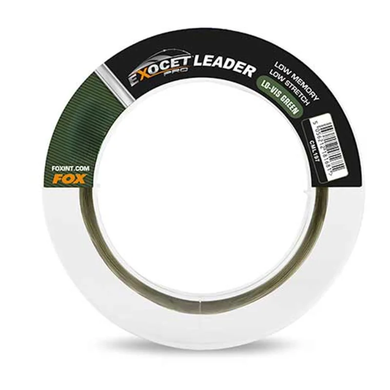 Jetzt Kaufen Fox Exocet Pro Low Vis green Leader 35lb 15.9kg 0.50mm 100m Karpfen-Vorfachschnur