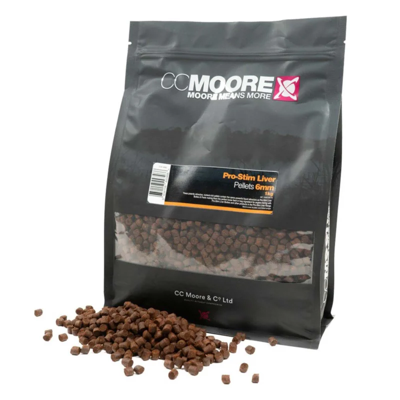 CCMoore Pro-Stim Liver Pellets 6mm 1kg Karpfenfutter Pellets Markenprodukt