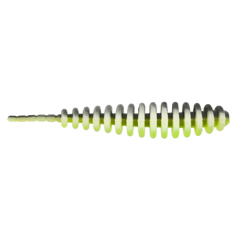 Solange Der Vorrat Reicht Spro Trout Master Master Worm 4,5cm Black Chartreuse Gummiköder