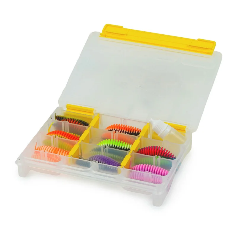 Top-Preis Spro Trout Master Master Worm Box 32pcs Gummiköder