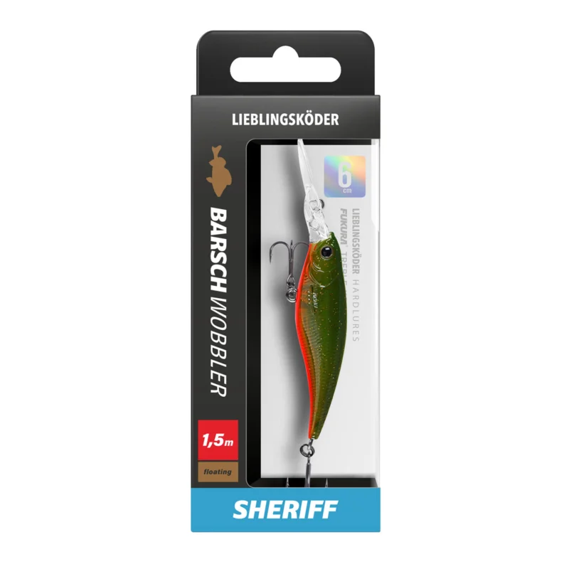 Lieblingsköder Barschwobbler 6,0cm Sheriff Neuheit