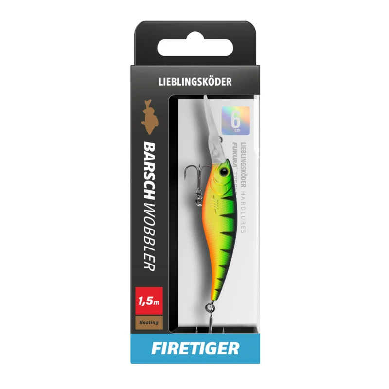 Lieblingsköder Barschwobbler 6,0cm Firetiger Echt