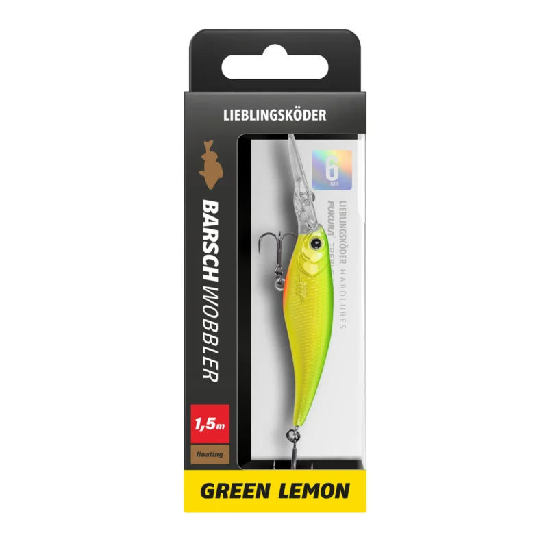 Lieblingsköder Barschwobbler 6,0cm Green Lemon Meistverkauft