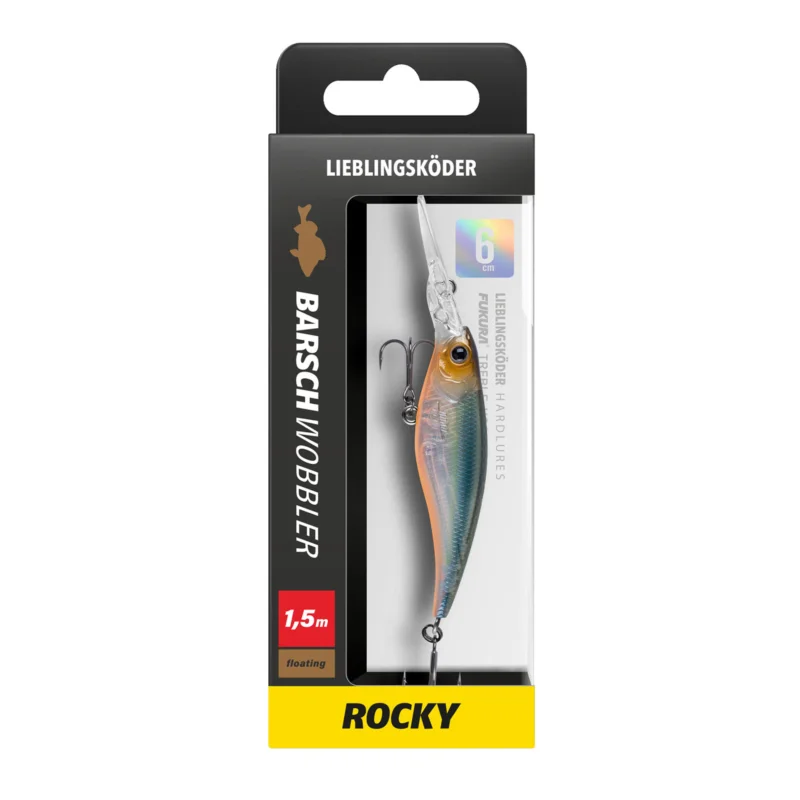 Neuheit Lieblingsköder Barschwobbler 6,0cm Rocky