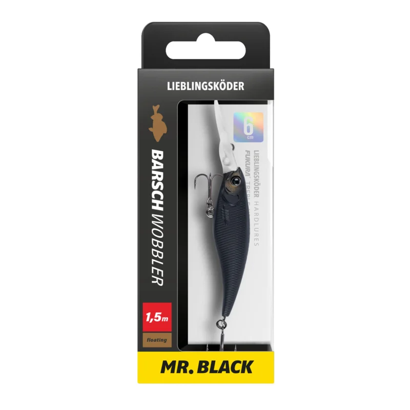 Lieblingsköder Barschwobbler 6,0cm Mr. Black Expressversand