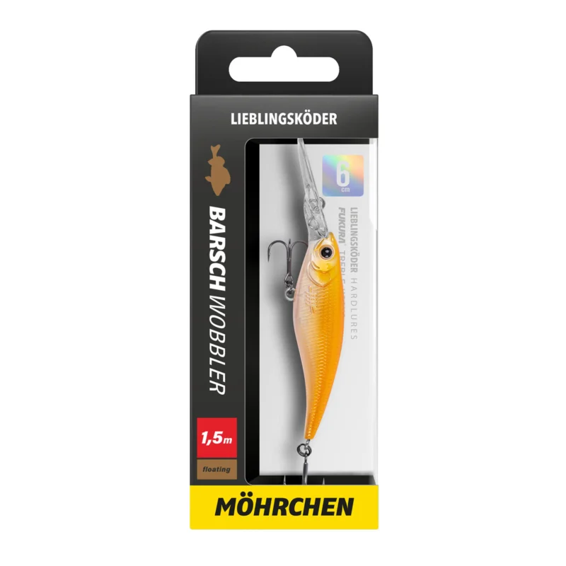 Lieblingsköder Barschwobbler 6,0cm Möhrchen Neuheit