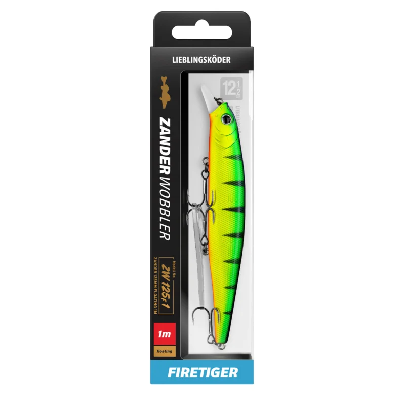 Schneller Versand Lieblingsköder Zanderwobbler 12,5cm Firetiger