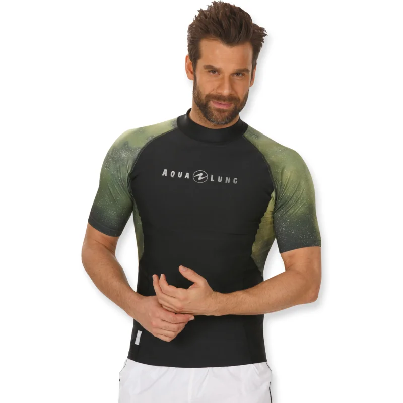 Aqualung Rashguard Galactic Men Kurzarm - camo UPF 50 Super-Preis