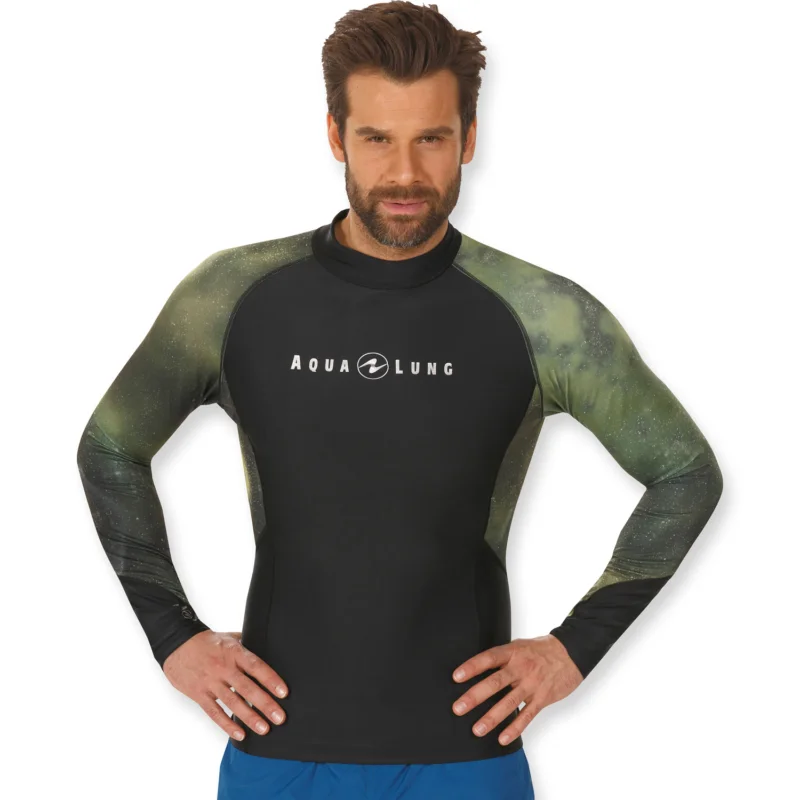 Aqualung Rashguard Galactic Men Langarm - camo UPF 50 Expressversand