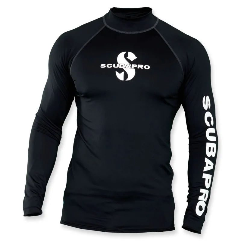 Scubapro Rash Guard Schwarz - Herren langarm UPF 50 Preiswert