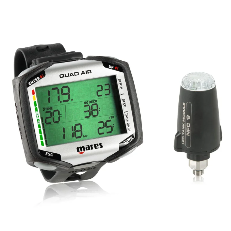 Top-Angebot Mares Quad AIR Tauchcomputer mit LED Sender im Komplettset