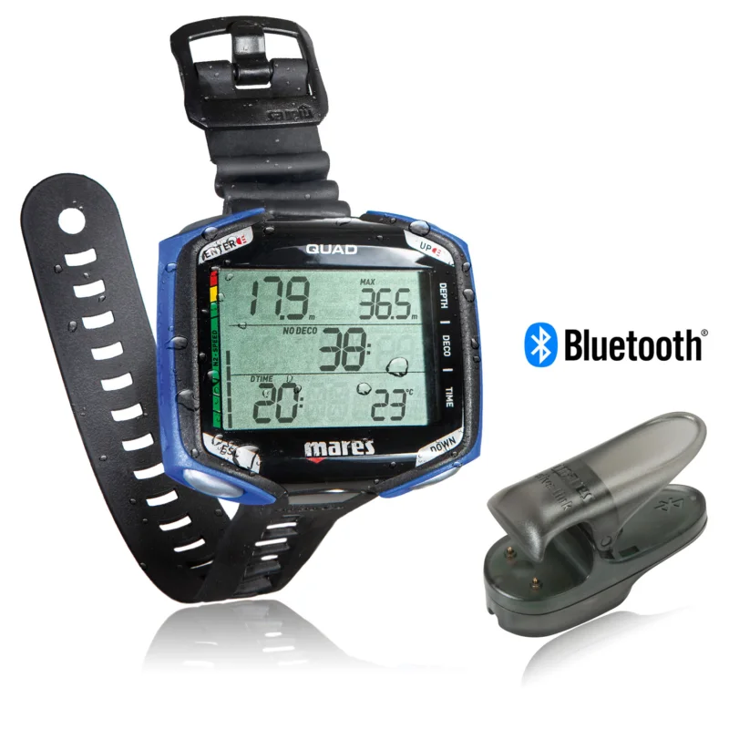 Preisreduziert Mares Quad Deep Blue TauchcomputerSparset mit Bluelink Interface