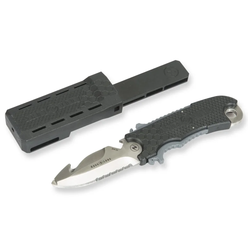 Aqualung Small Squeeze Blunt - Tauchmesser Edelstahl mit Leinencutter Preisreduziert