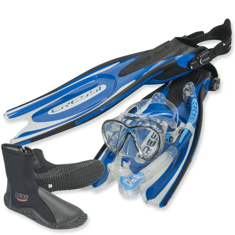 Direkt Vom Hersteller Cressi Tauchset Frog Plus blau - mit Trockenschnorchel