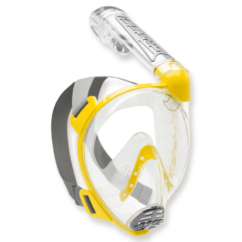 Cressi Duke - Vollgesichtsmaske mit Trockenschnorchel, gelb Online Kaufen