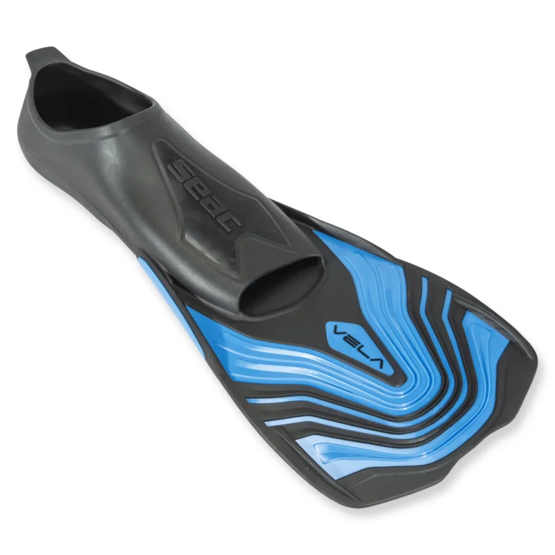 Seac Vela Schnorchelflosse - Kurzflosse, weiches Flossenblatt, blau Geprüft