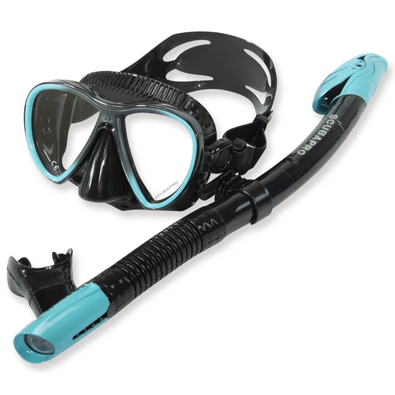 Super-Preis Exklusives Schnorchelset Synergy Trufit mit Trockenschnorchel türkis