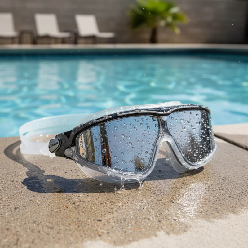 Cressi Schwimmbrille Skylight Mirrored - Anti Fog Gläser, klares Silikon Angebot