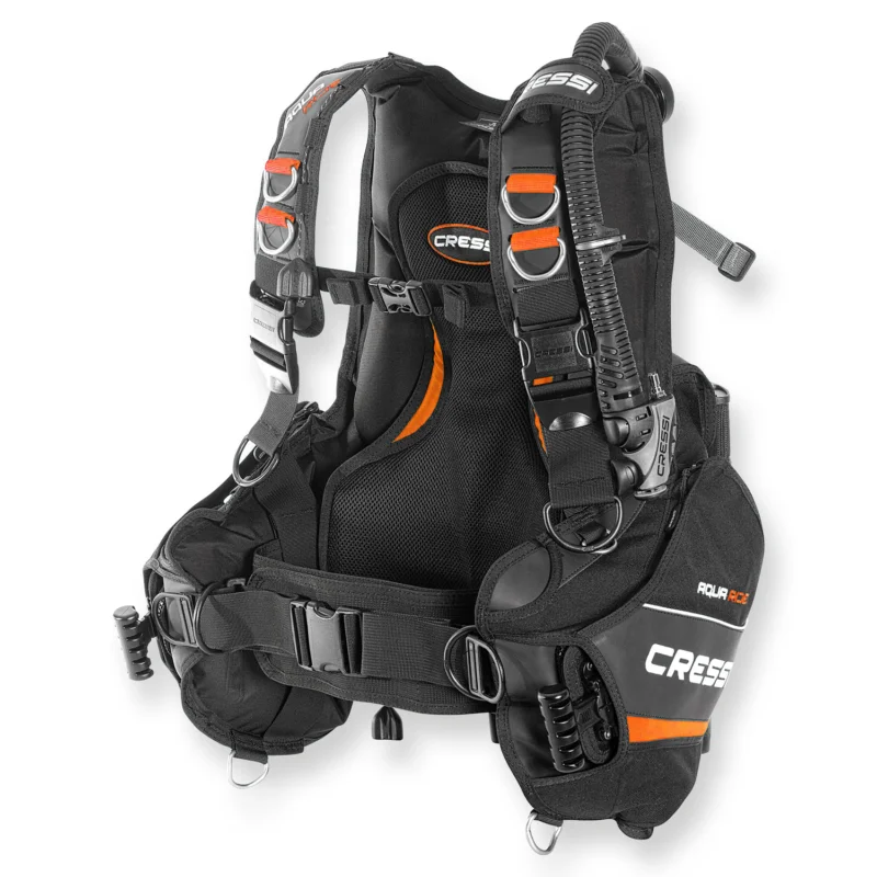 Cressi Aquaride Jacket – Sonderserie Orange mit Rückenpolster & Trimmbleitaschen Neu