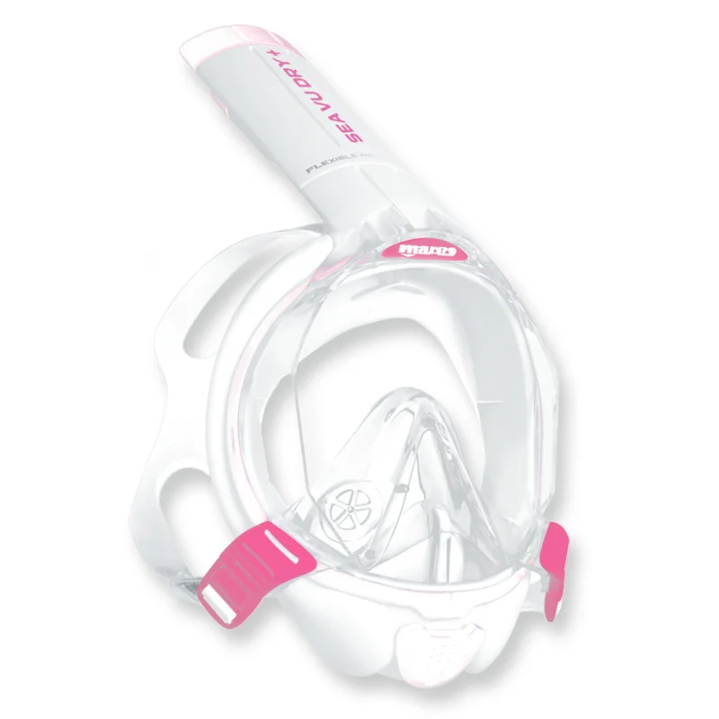 Mares Sea Vu Dry plus - Schnorchelmaske mit Trockenschnorchel, pink white Preisknaller