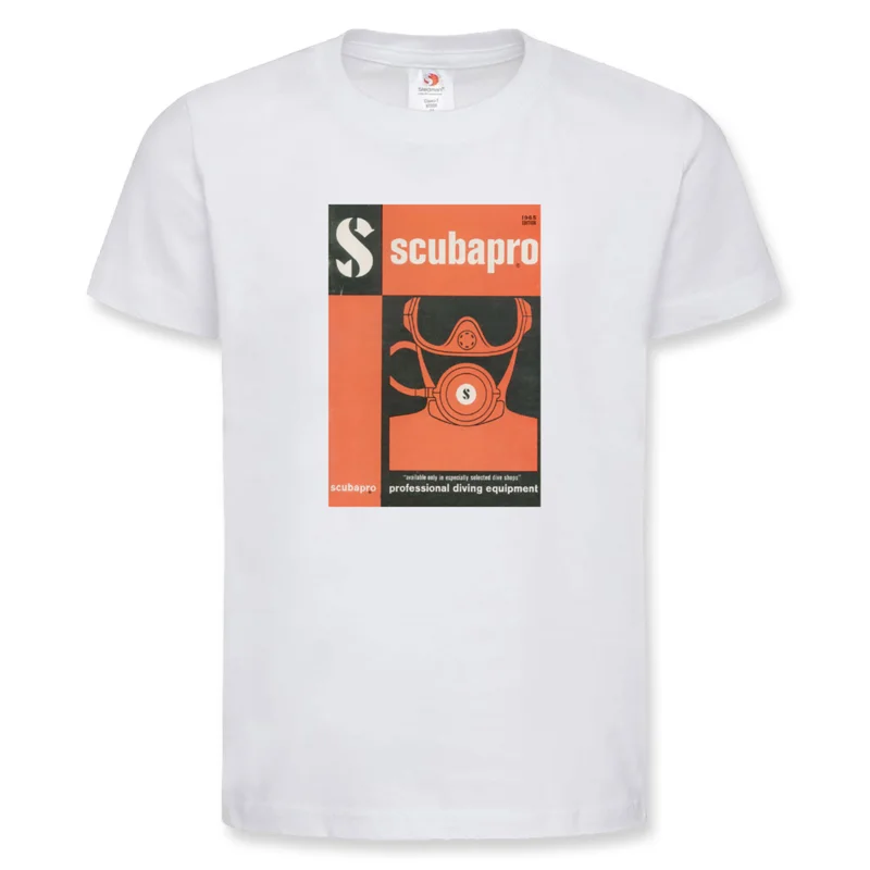 Zertifiziert Scubapro Retro Shirt 1963 Herren - kurzarm weiß, rundhals