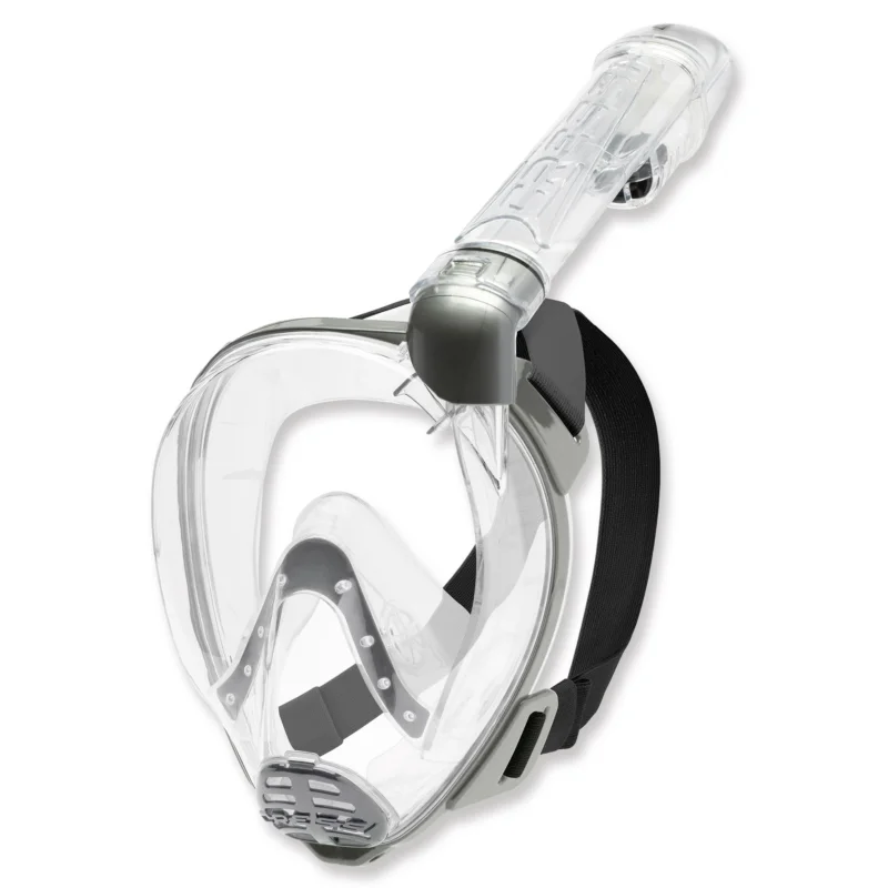 Cressi Vollgesichtsmaske Baron mit Trockenschnorchel clear silver Bestpreis
