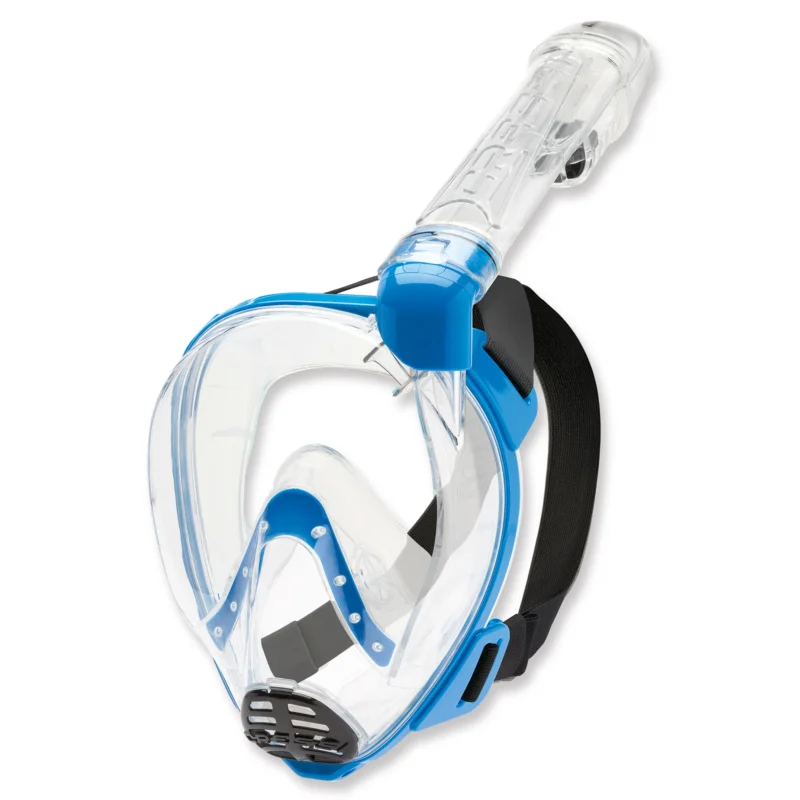 Cressi Vollgesichtsmaske Baron mit Trockenschnorchel clear blue Sonderangebot
