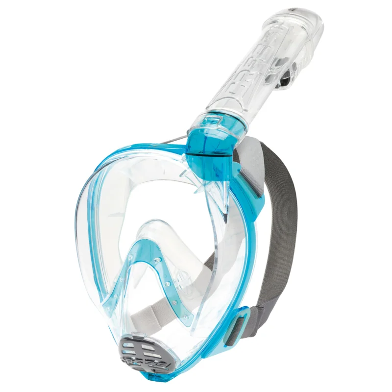 Ausverkauf Cressi Vollgesichtsmaske Baron mit Trockenschnorchel clear aquamarin