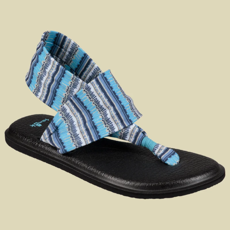 SanukYoga Sling 2 Prints Sandals Women Größe UK 4 Farbe blue topaz island stripe Schnäppchen