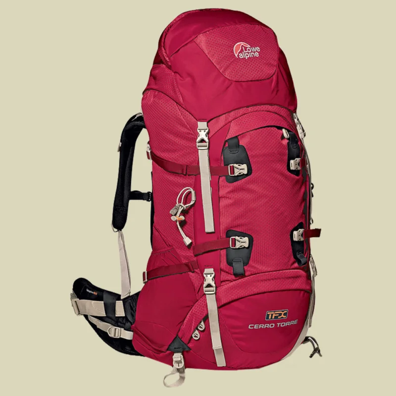 Bestseller Lowe AlpineTFX Cerro Torre 65:85 Größe 65 L + 20 L Farbe chilli red